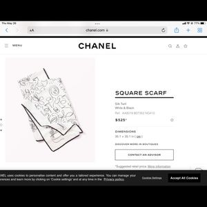 Chanel silk scarf NEW